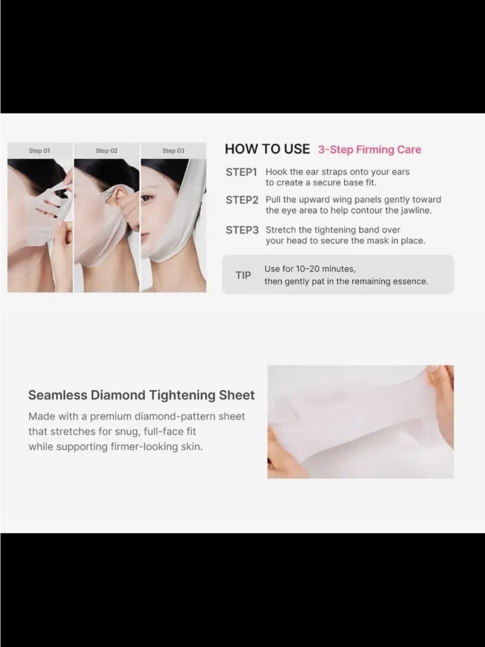 Medicube Pdrn Pink Tension Up Sheet Face Mask 4 pack - Picture 3 of 3